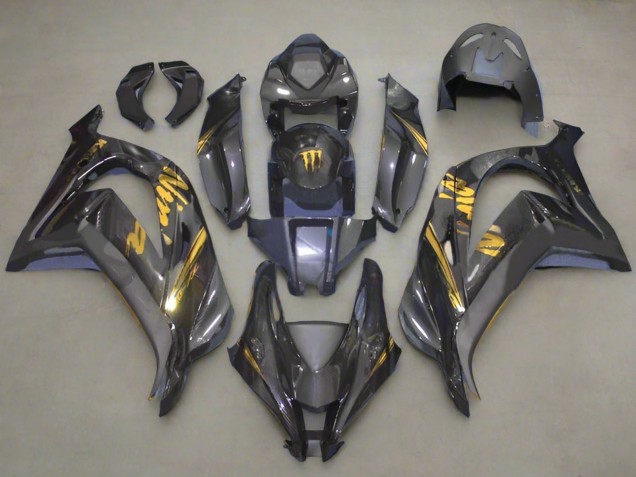 Carénages Moto Kawasaki ZX10R 2016-2020 - Fausse Fibre de Carbone Or