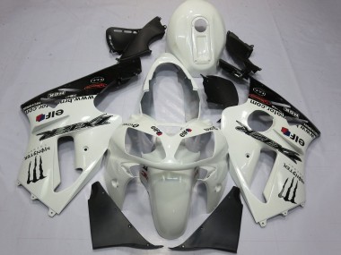 Carénages Moto Kawasaki ZX12R 2000-2001 - Blanc Perle Noir Elf Monstre Energy