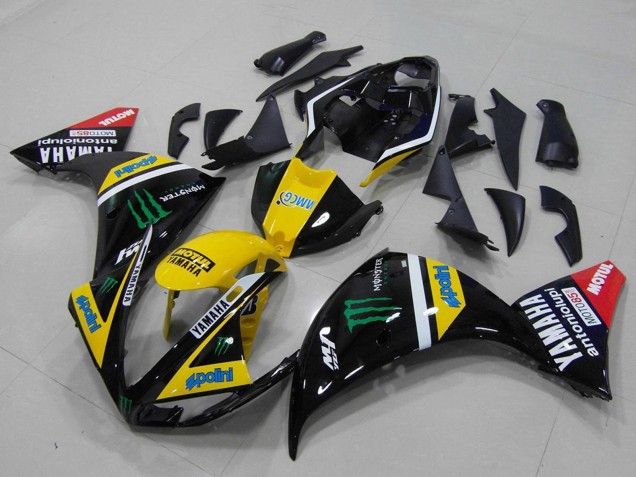 Carénages Moto Yamaha YZF R1 2012-2014 - Jaune Blanc Noir Rouge Vert Monstre