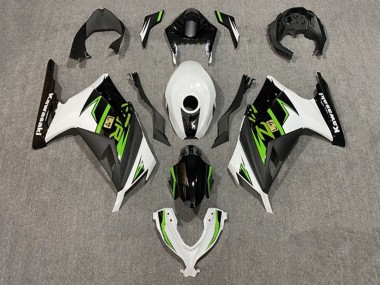 Carénages Moto Kawasaki EX300 2013-2024 - Blanc Vert Noir
