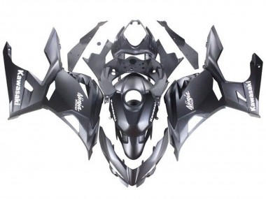 Carénages Moto Kawasaki Ninja 400 2018-2024 - Noir Mat Blanc Décalque