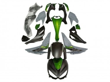 Carénages Moto Kawasaki Z1000 2014-2019 - Vert Gris Noir Mat