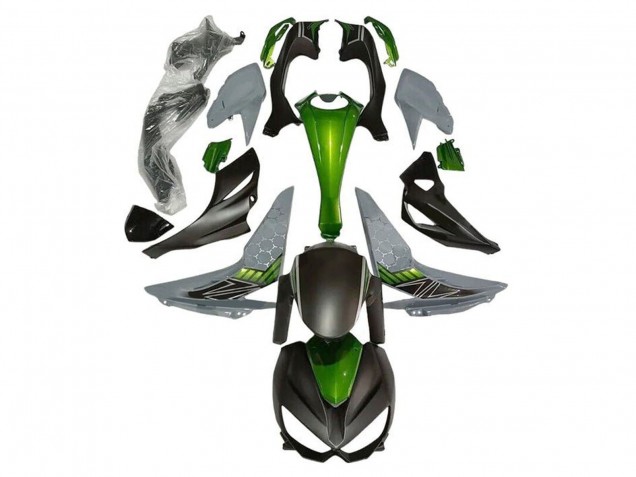 Carénages Moto Kawasaki Z1000 2014-2019 - Vert Gris Noir Mat