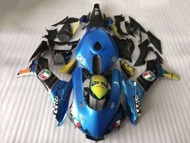 Carénage Moto Yamaha YZF R1 2015-2019 - Bleu Jaune Requin