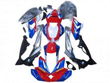 Carénages Moto BMW S1000RR 2015-2016 - Argent Rouge Bleu Noir