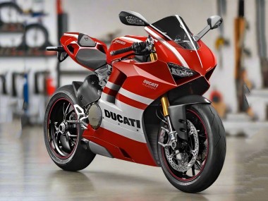 Carénages Moto Ducati Panigale V4 V4S 2018-2019 - Blanc Rouge Bande