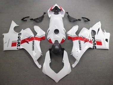 Carénages Moto Ducati Panigale V4 V4S 2020-2021 - Blanc Rouge Bande