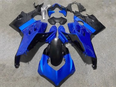 Carénages Moto Ducati Panigale V4 V4S 2020-2021 - Bleu Noir Brillant