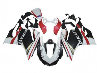Carénages Moto Ducati Panigale 1199 2011-2014 - Blanc Rouge Noir Mat