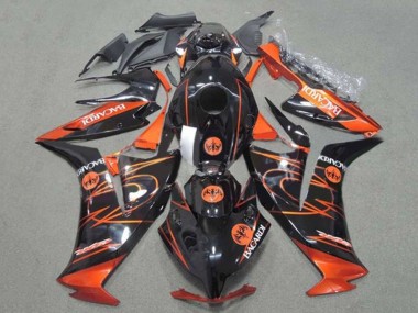 Carénages Moto Honda CBR1000RR 2012-2016 - Orange Noir Brillant BACARDI