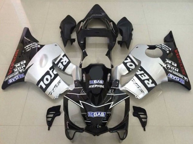 Carénages Moto Honda CBR600 F4i 2001-2003 - Argent Noir Brillant Repsol