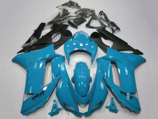 Carénages Moto Kawasaki ZX6R 2007-2008 - Bleu Noir