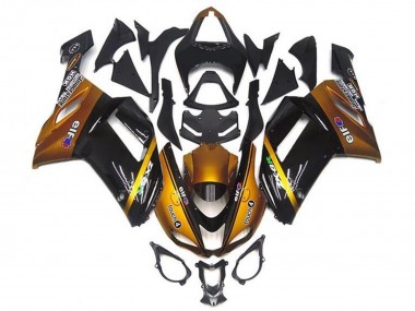 Carénages Moto Kawasaki ZX6R 2007-2008 - Or Noir Elf