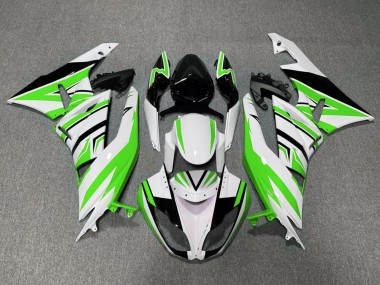 Carénage Moto Kawasaki ZX6R 2009-2012 - Blanc Vert Noir