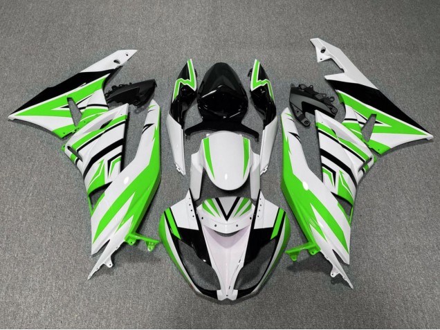 Carénage Moto Kawasaki ZX6R 2009-2012 - Blanc Vert Noir
