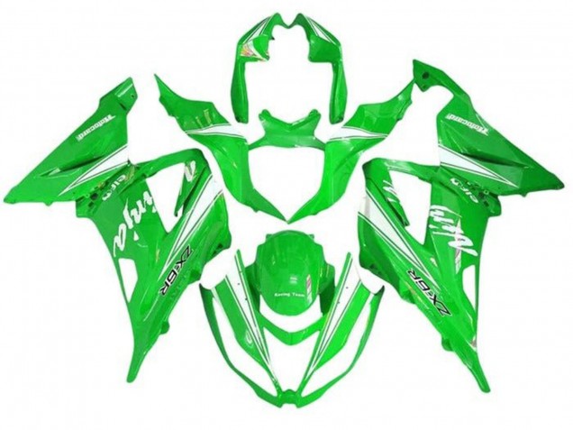 Carénages Moto Kawasaki ZX6R 2013-2018 - Vert Blanc