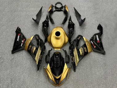 Carénages Moto Kawasaki ZX6R 2013-2018 - Or Noir Brillant