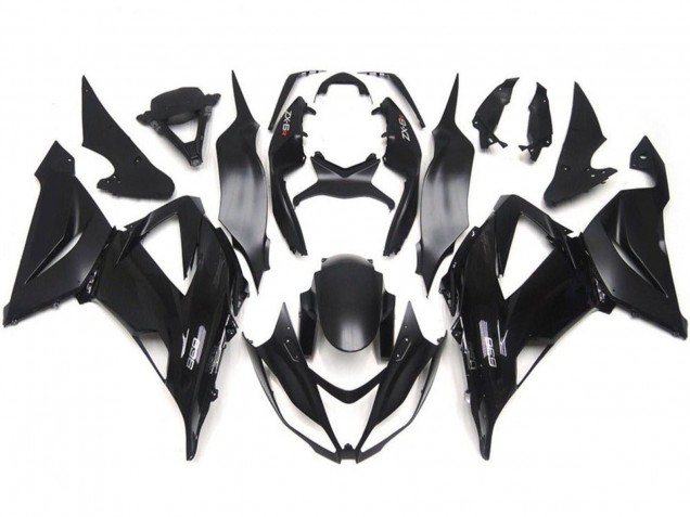 Kits Carénage Moto Kawasaki ZX6R 2013-2018 - Noir Brillant Noir Mat
