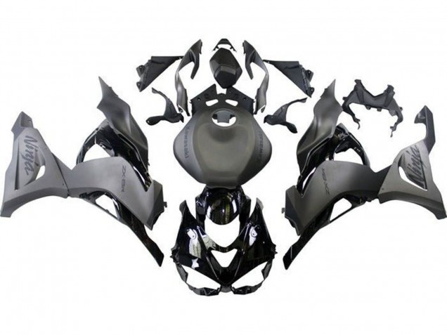 Carénages Moto Kawasaki ZX6R 2023-2025 - Noir Mat Gris Mat Noir Brillant