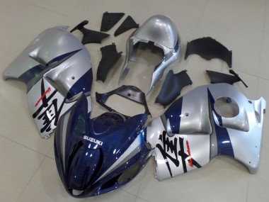 Carénages Moto Suzuki GSXR 1300 Hayabusa 1996-2007 - Argent Bleu Foncé