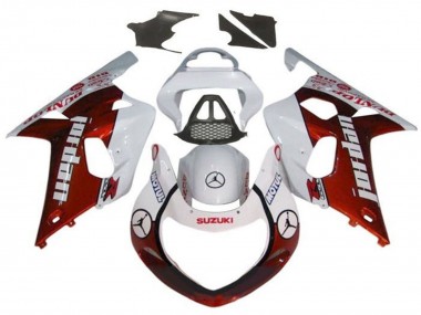 Carénages Moto Suzuki GSXR1000 2000-2002 - Blanc Rouge Jordan