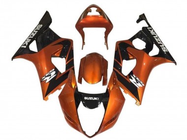 Carénages Moto Suzuki GSXR 1000 2003-2004 - Orange Noir Blanc