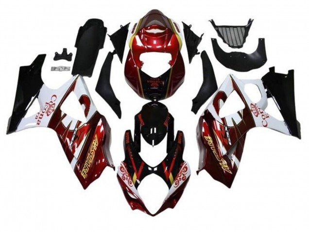 Carénages Moto Suzuki GSXR 1000 2005-2006 - Noir Rouge Blanc Or