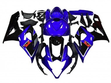 Carénages Moto Suzuki GSXR 1000 2005-2006 - Bleu Noir Blanc Bande