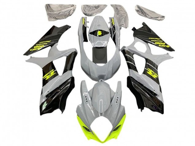 Carénages Moto Suzuki GSXR 1000 2005-2006 - Gris Noir Jaune Néon