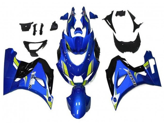 Carénages Moto Suzuki GSXR1000 2017-2024 - Bleu Vert Noir Ecstar