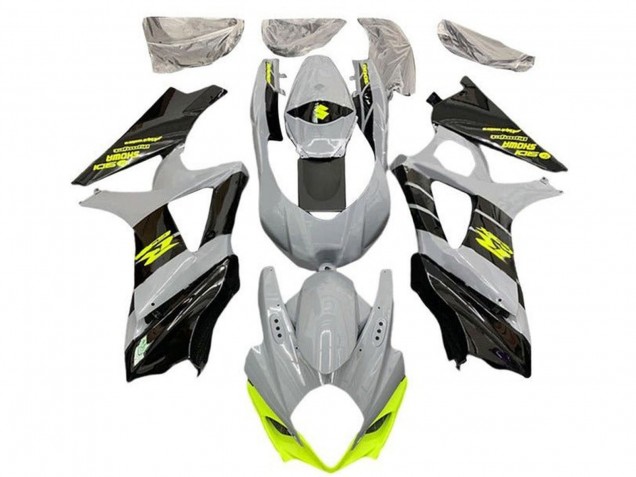 Carénages Moto Suzuki GSXR 1000 2007-2008 - Nardo Gris Jaune Néon Noir