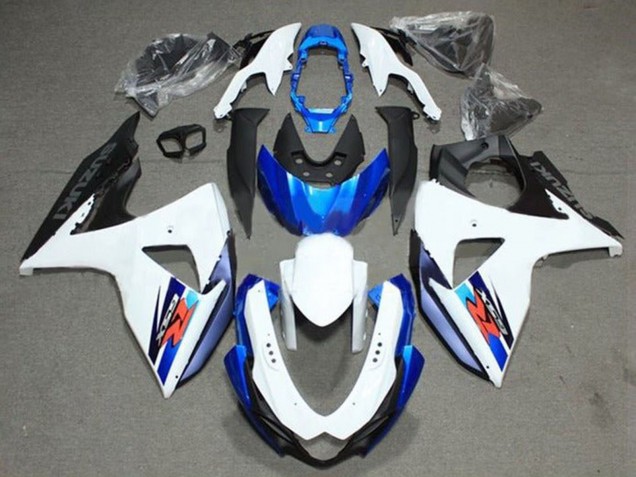 Kits Carénage Moto ABS Suzuki GSXR 1000 2009-2016 - Blanc Bleu Noir
