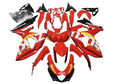 Carénages Moto Suzuki GSXR 1000 2009-2016 - Rouge Jaune Blanc Noir