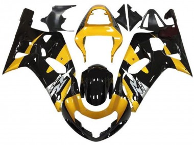 Carénages Moto Suzuki GSXR 600 / GSXR 750 2001-2003 - Jaune Argent Noir Brillant