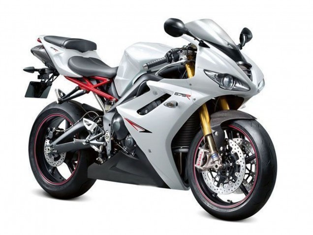 Carénages Moto Triumph Daytona 675 Triple 2009-2012 - Blanc Perle Noir
