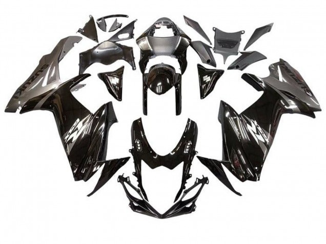 Carénages Moto Suzuki GSXR 600 / GSXR 750 2011-2024 - Noir Brillant Gris Blanc