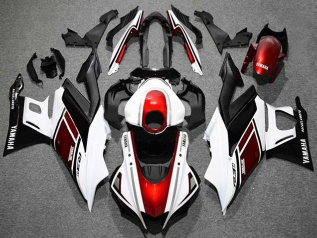 Carénages Moto Yamaha YZF R3/R25 2022-2024 - Blanc Rouge Noir