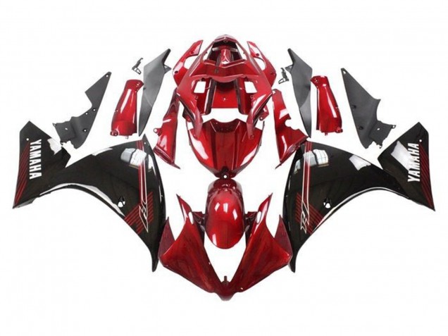 Carénages Moto Yamaha YZF 1000 R1 2009-2011 - Rouge Noir Brillant