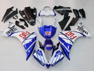 Carénage Moto Yamaha YZF 1000 R1 2012-2014 - Blanc Bleu Rouge Fiat