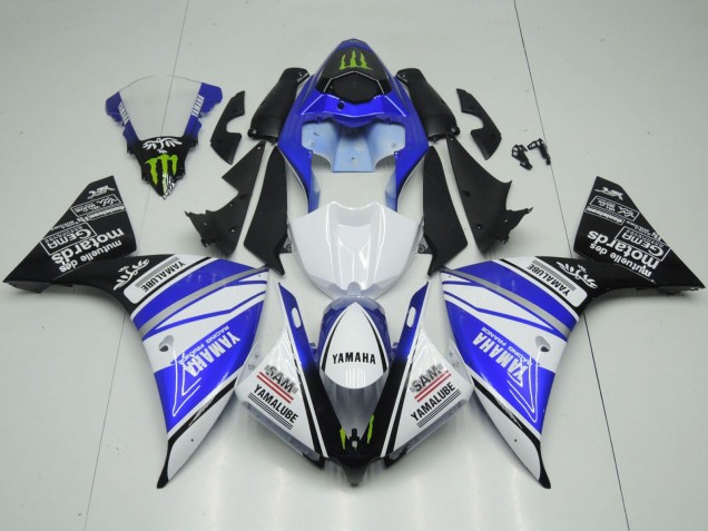 Carénages Moto Yamaha YZF 1000 R1 2012-2014 - Blanc Bleu Noir Vert Monstre Yamalube