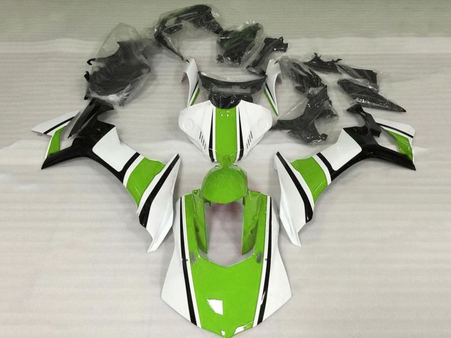 Carénages Moto Yamaha YZF 1000 R1 2015-2019 - Blanc Vert Noir