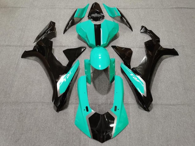 Carénages Moto Yamaha YZF 1000 R1 2015-2019 - Turquoise Bleu Noir Brillant