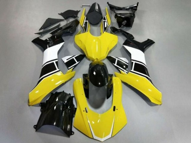 Carénages Moto Yamaha YZF 1000 R1 2020-2025 - Jaune Blanc Noir Brillant