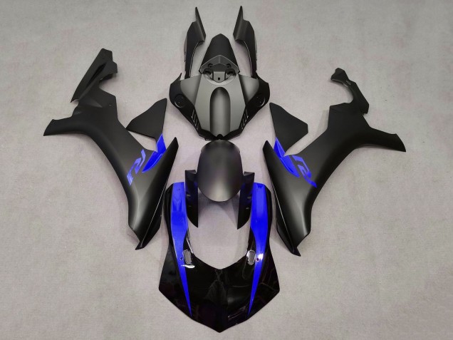 Carénages Moto Yamaha YZF 1000 R1 2020-2025 - Noir Mat Bleu