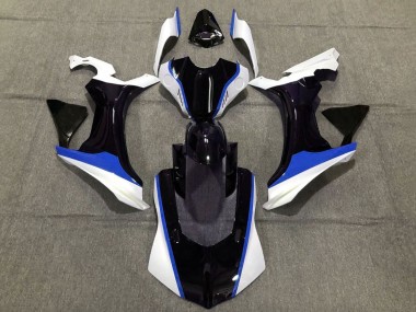 Carénages Moto Yamaha YZF 1000 R1 2020-2025 - Blanc Bleu Noir Brillant