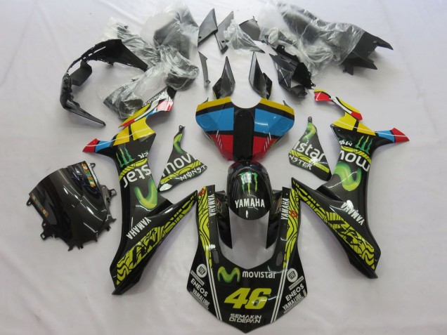 Carénages Moto Yamaha YZF 1000 R1 2020-2025 - Jaune Bleu Rouge Noir Vert MoviStar Monstre Semakin Didepan