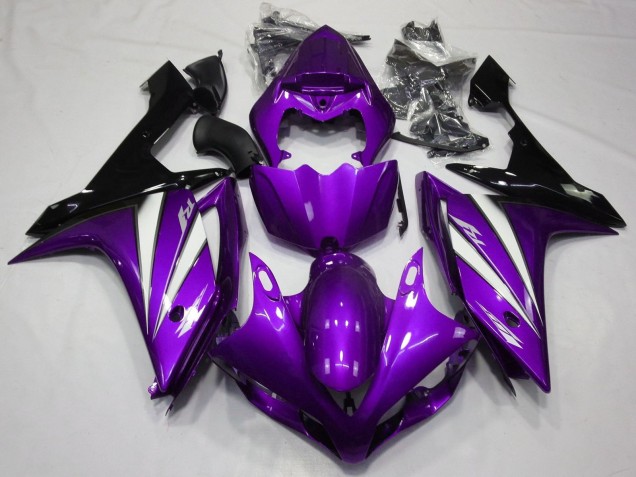 Carénages Moto Yamaha YZF 1000 R1 2007-2008 - Violet Blanc Noir