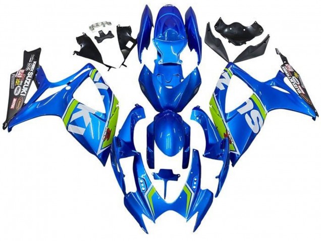 Carénages Moto Suzuki GSXR 600 / GSXR 750 2006-2007 - Bleu Blanc Vert Noir