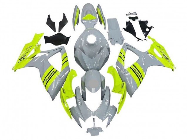 Carénages Moto Suzuki GSXR 600 / GSXR 750 2006-2007 - Gris Jaune Néon