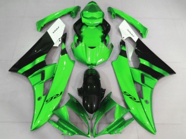 Carénages Moto Yamaha YZF R6 2006-2007 - Blanc Vert Noir Brillant